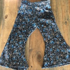 Velvet Floral Bell Bottoms. Boho baby 👶